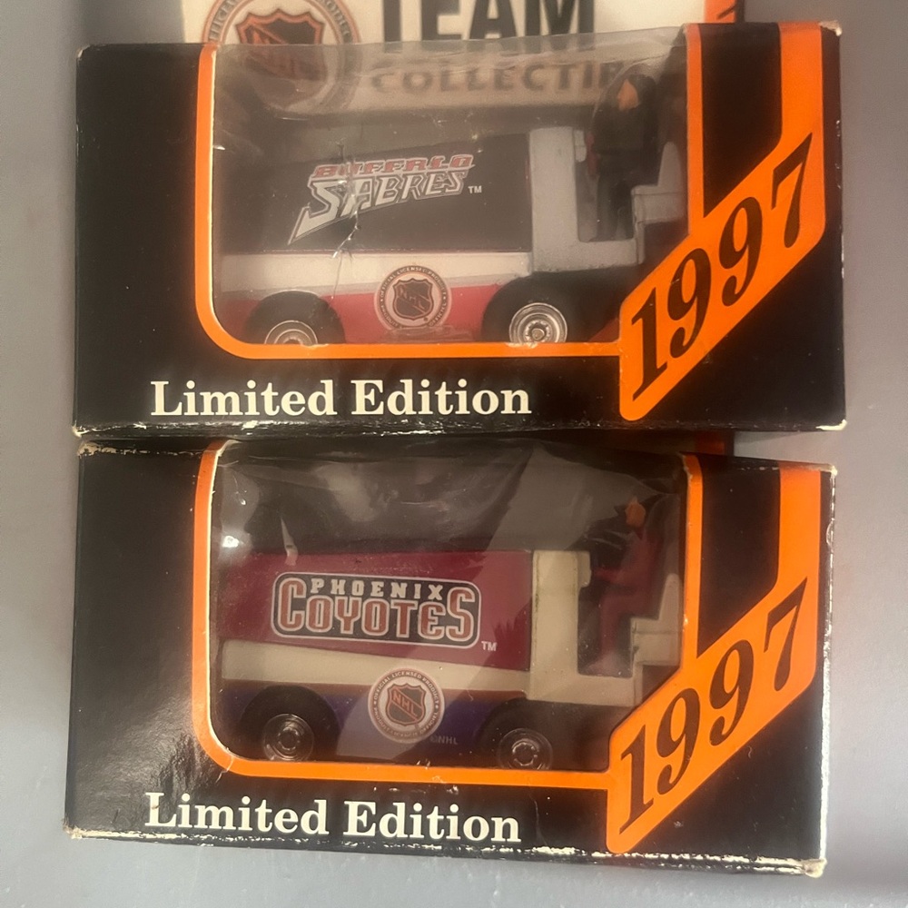 Buffalo Sabres and Phoenix Coyotes Limited Edition Toy Vehicles